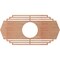 Ekena Millwork Chrysler Wood Fretwork Pierced Ceiling Medallion, Cherry, 30"W x 15"H x 7 7/8"ID x 3/8"T CMWP30X15X0375CSCH - alternate 4